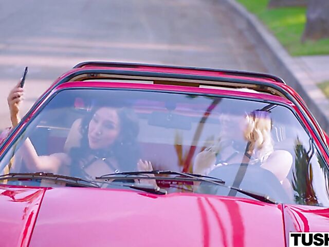 Kenna James and Vicki Chase anal and foursome DP with lucky guys