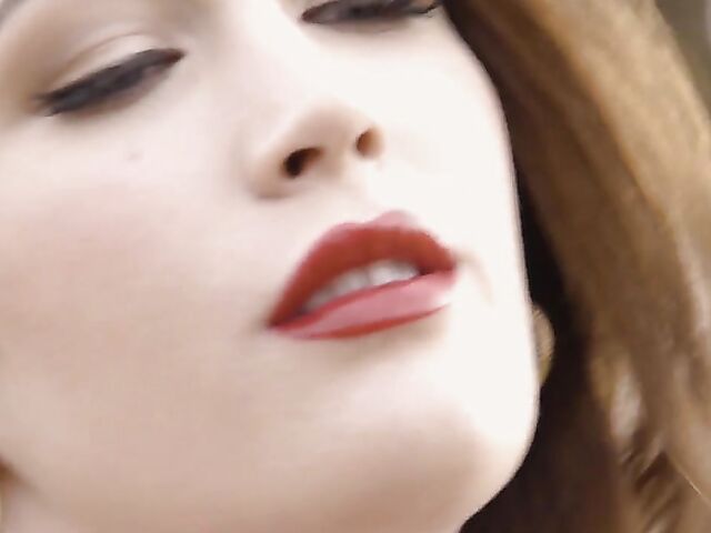 Adorable Evelyn Claire with small boobs fucks with her shoes on