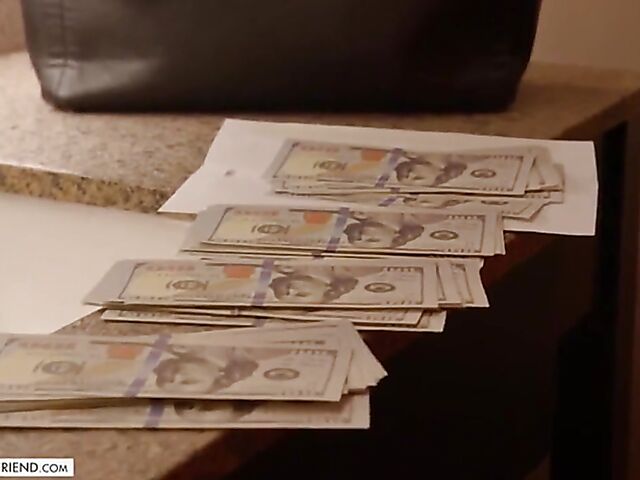 Classy MILF with big boobs Sophia Deluxe fucks for money