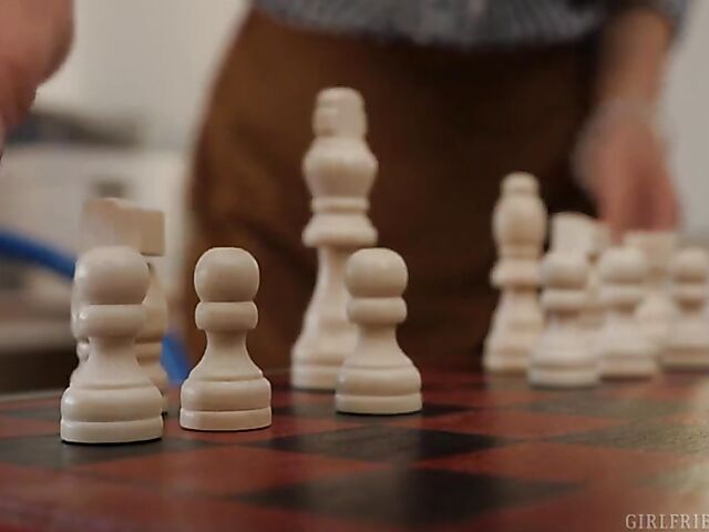 Exotic Mina Moon plays chess with milf lesbian Serene Siren