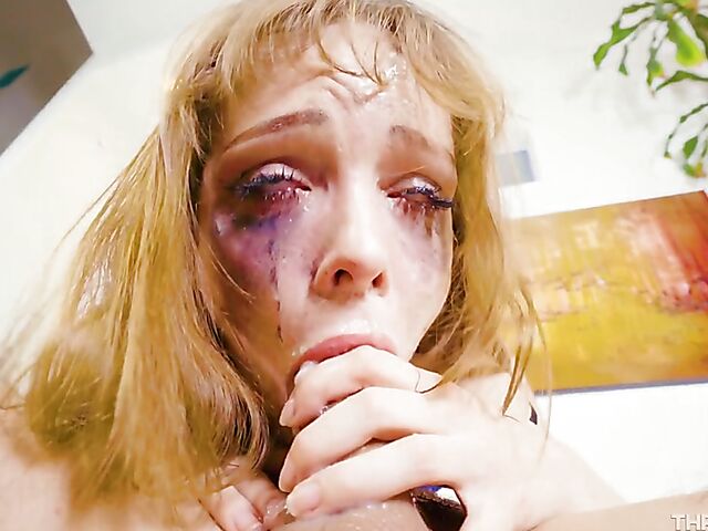 Dirty deepthroat in barely-there lingerie featuring Aliya Brynn