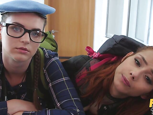 Threesome squirt with Veronica Leal and Taylee Wood in the hostel