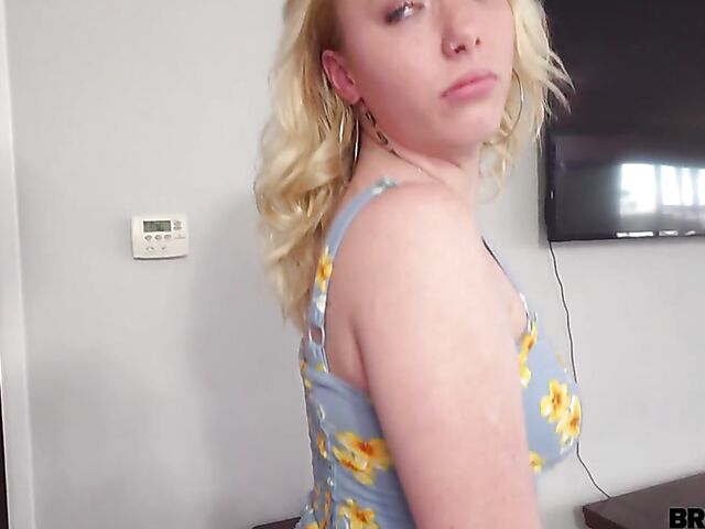 Blonde teen slut Dixie Lynn comes home late and gets pounded hard by her stepbrother