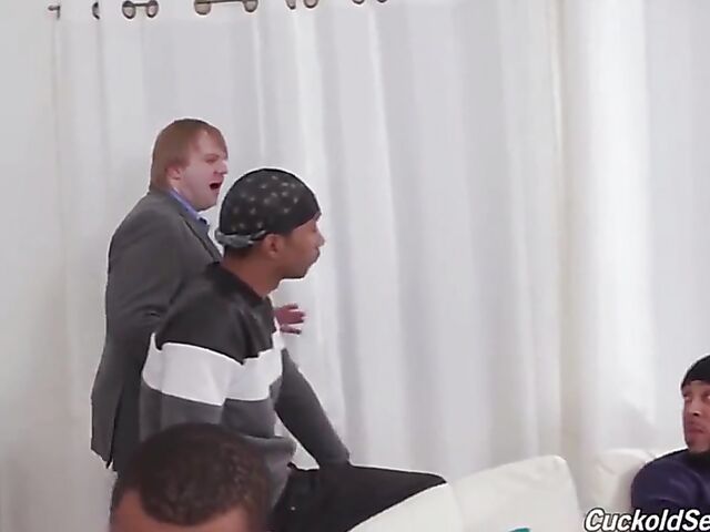 Interracial cuckold gangbang and maximum pleasure for big titted wife Lilly James