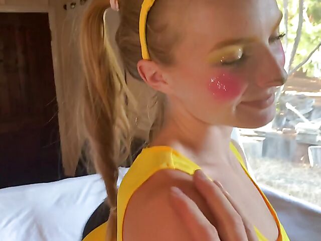 Pikachu cosplay anal with teen Hannah Hawthorne