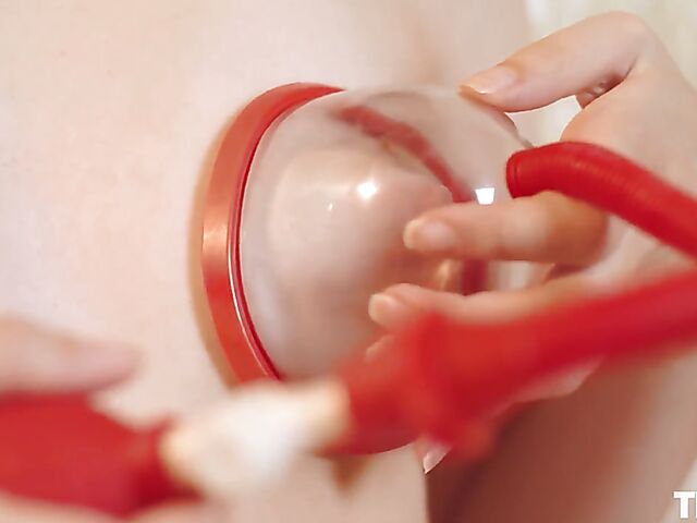 Sienna - Redhead solo tits and pussy pumping