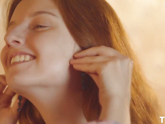 Sienna - Redhead solo tits and pussy pumping