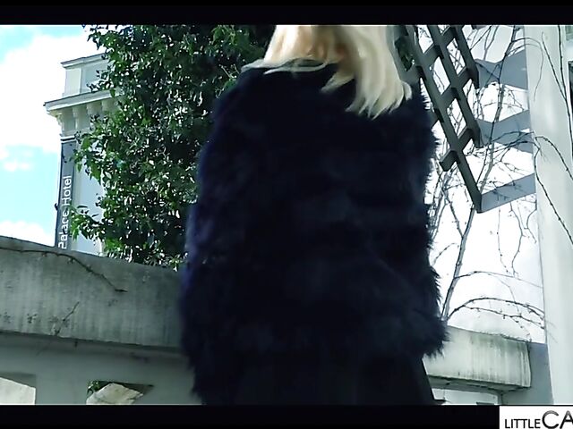 Blonde submissive slut Marilyn Sugar gets railed by a fully clothed guy