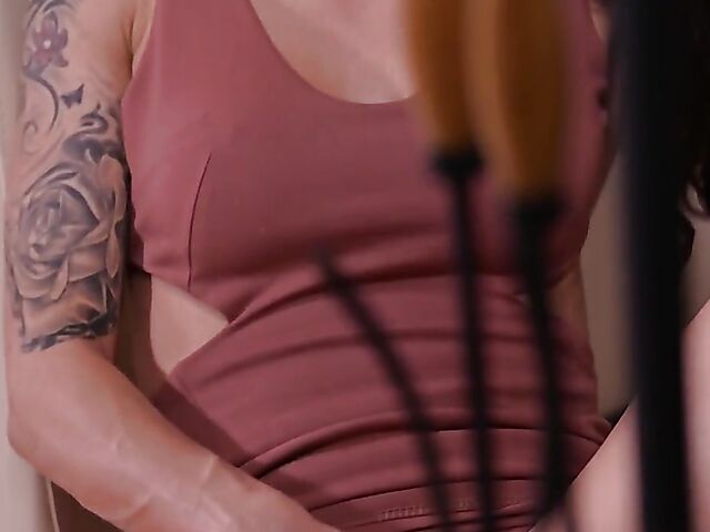 MILF double penetration by the fireplace featuring Billie Star