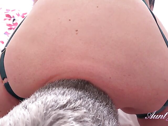 Mature dirty talk and POV play with 47-year-old Candy