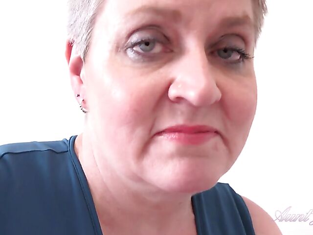 Mature dirty talk and POV play with 47-year-old Candy