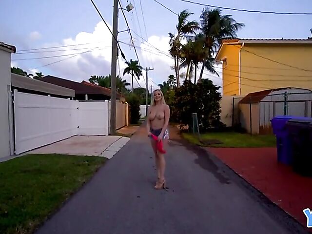 Blonde big tits slut Blake Blossom looking for a cock