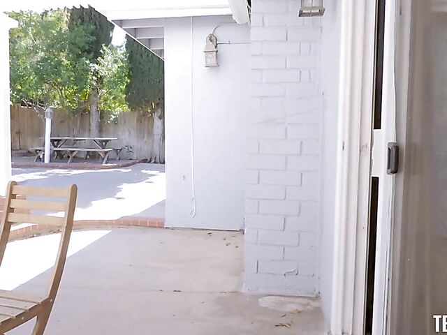 Cute petite teen Liz Jordan sucks and fucks a big guy