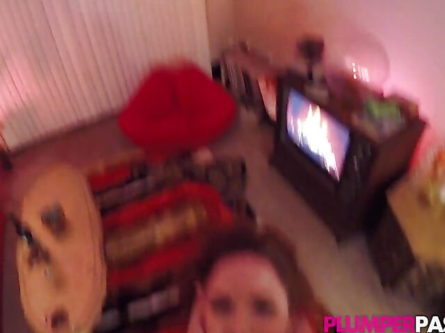 Big tits blowjob POV with chubby Greta Grindhouse