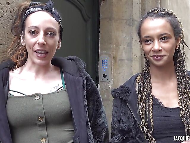 Another French threesome with skinny sluts Jada and Jenna