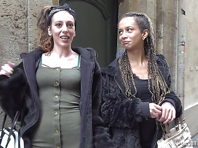 Another French threesome with skinny sluts Jada and Jenna