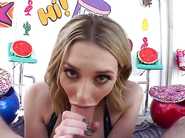 Fishnet anal close up with cute Charlotte Sins