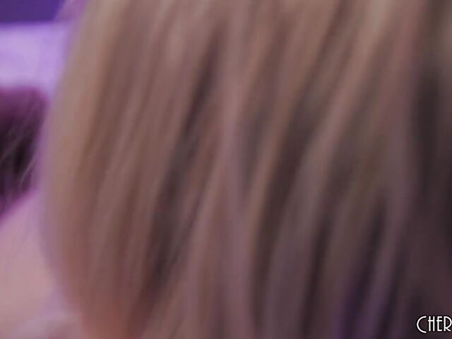 Ebony Cecilia Lion and white girl Lilly Bell in lesbian interracial porn