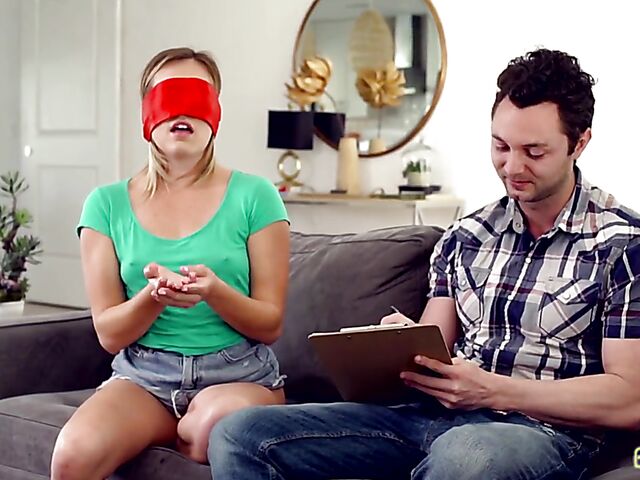 Katie Kush - Blindfolded step sister fuck game with her brother