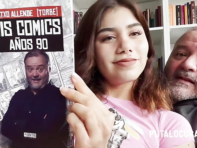 Beautiful Spanish teen Marina Gold takes off her panties to have sex with Torbe