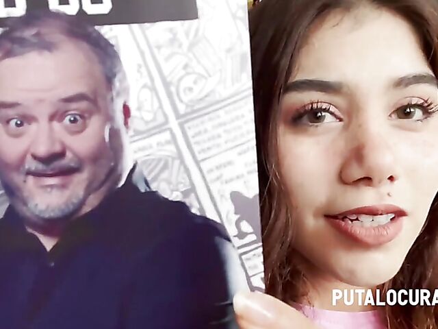 Beautiful Spanish teen Marina Gold takes off her panties to have sex with Torbe