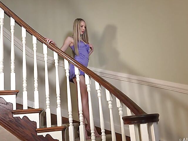 Inside Lily Larimar's shaved teen pussy BTS