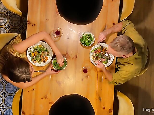 Sali & Quin - Dinner for too and table fuck from above