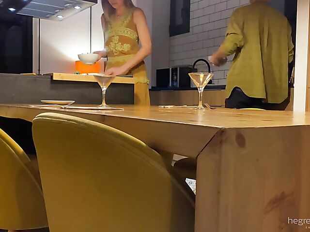 Sali & Quin - Dinner for too and table fuck from above