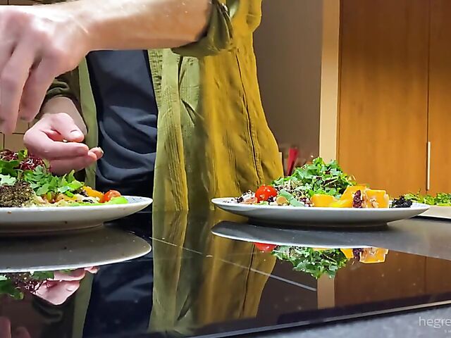 Sali & Quin - Dinner for too and table fuck from above