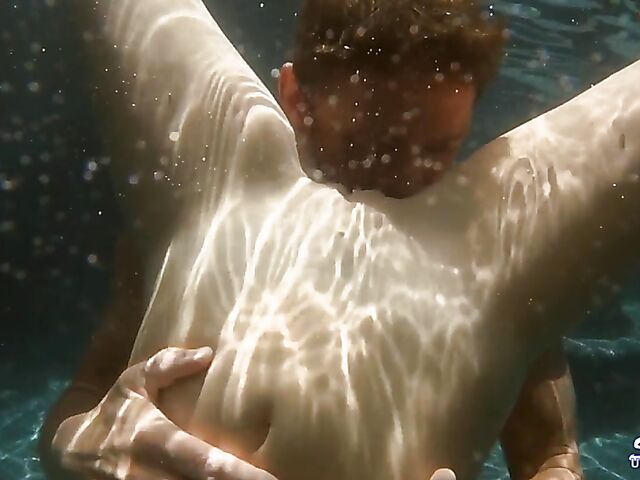 Underwater sex and blowjob with beautiful Kimber Lee