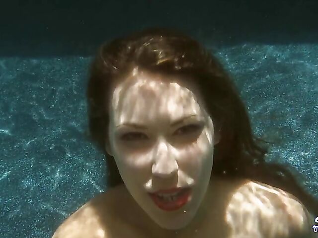 Underwater sex and blowjob with beautiful Kimber Lee