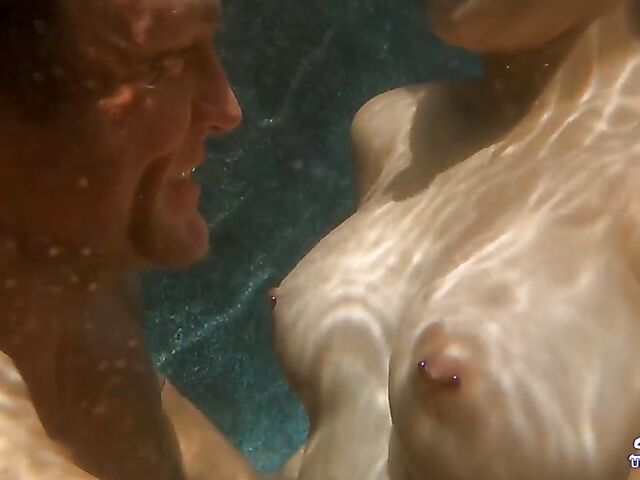 Underwater sex and blowjob with beautiful Kimber Lee