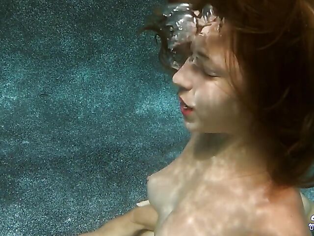 Underwater sex and blowjob with beautiful Kimber Lee