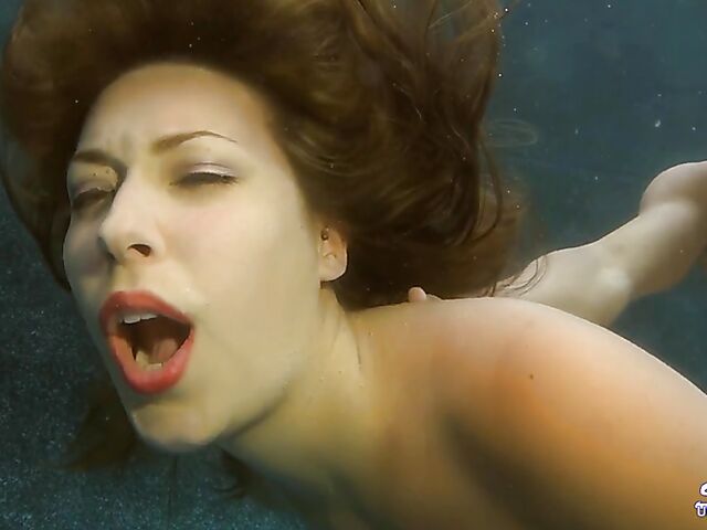 Underwater sex and blowjob with beautiful Kimber Lee