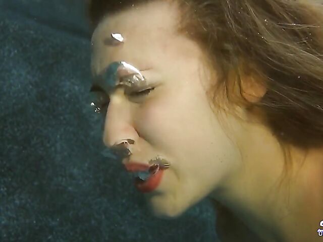 Underwater sex and blowjob with beautiful Kimber Lee