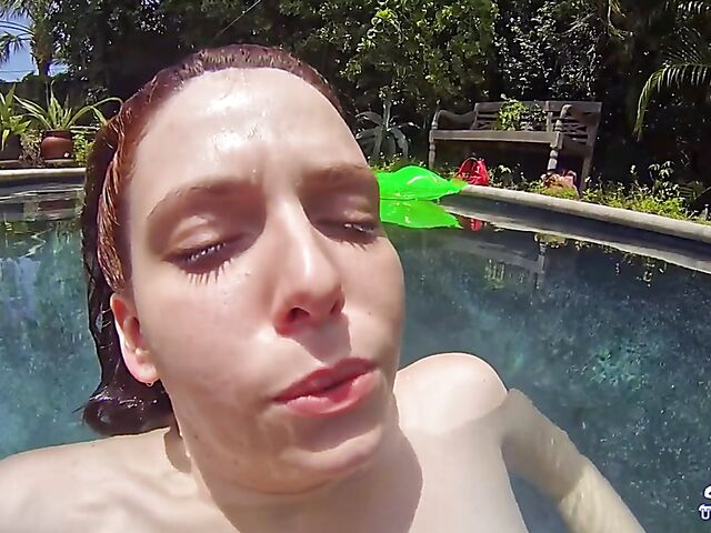 Emma Evins - Redheaded bikini babe's underwater training