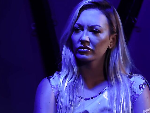 Lesbian mistress Joanna Angel loves latex on her new slave Adira Allure