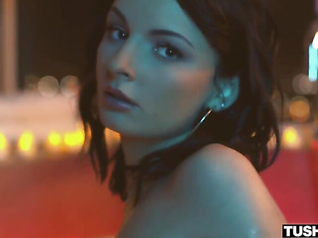 Ass fucking without condom with pretty brunette Alice Pink