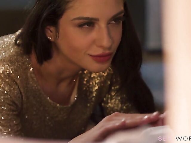 Hot brunette escort Mia Trejsi is a sex pro