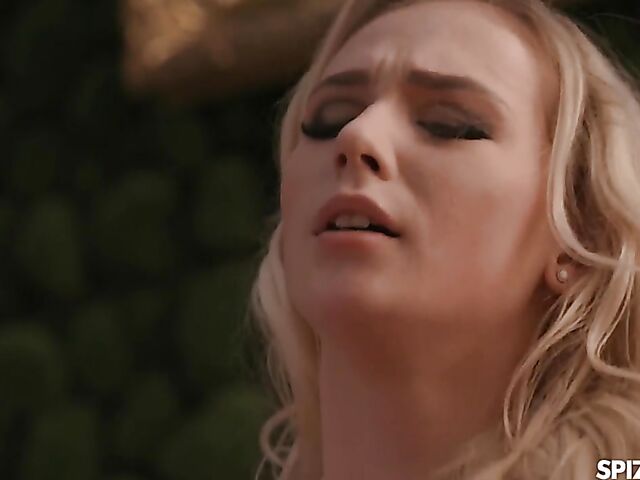 Small tits blonde babe Jenny Wild is so romantic