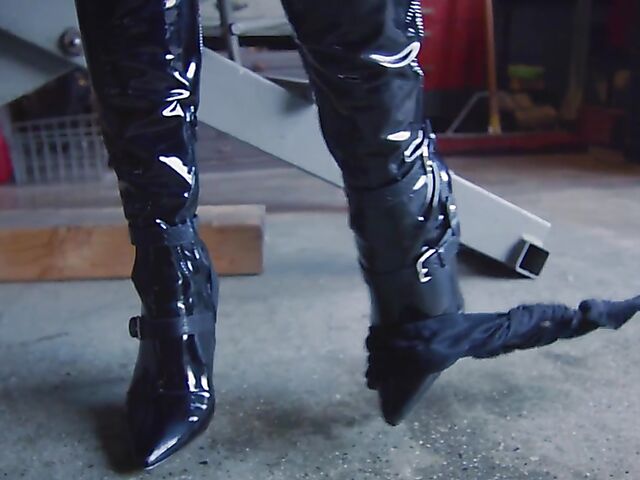 Sexy ebony biker babe and playboy model Harley Dean shows off her body