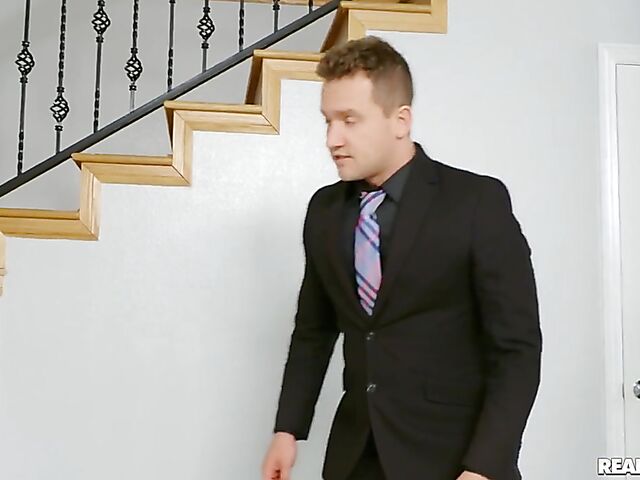 Unfaithful blonde with big natural boobs Kendra Sunderland gets an old same cock to fuck