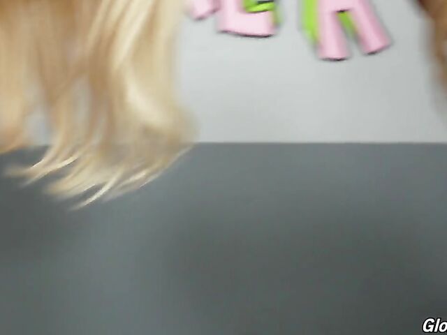 Interracial gloryhole fuck and BJs with mature Marilyn Johnson and young Sloan Rider