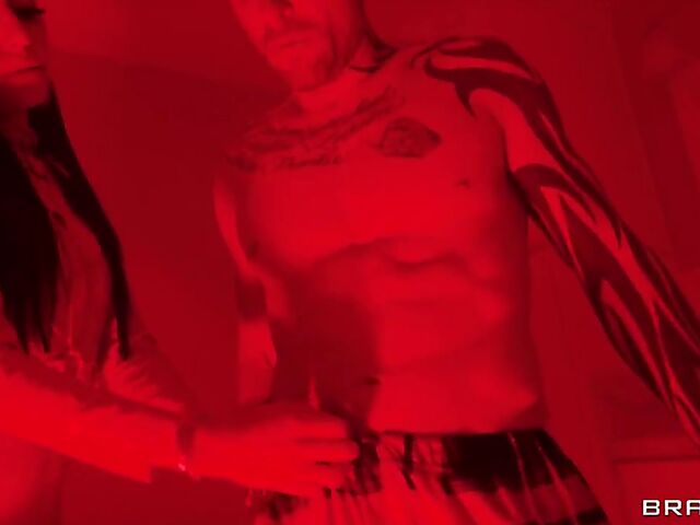 Scott Nails' hot threesome experience with devilish Judy Jolie and angelic Skye Blue