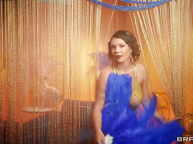 Anal big tits threesome with busty burlesque queen Gabbie Carter