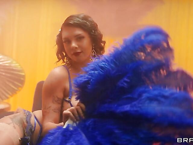 Anal big tits threesome with busty burlesque queen Gabbie Carter