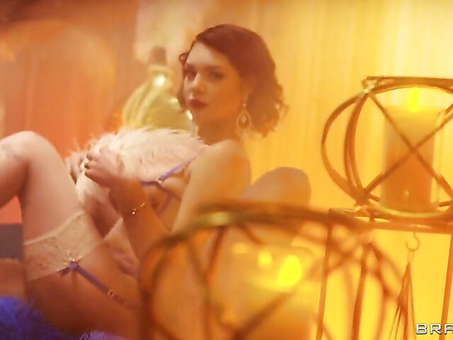 Anal big tits threesome with busty burlesque queen Gabbie Carter