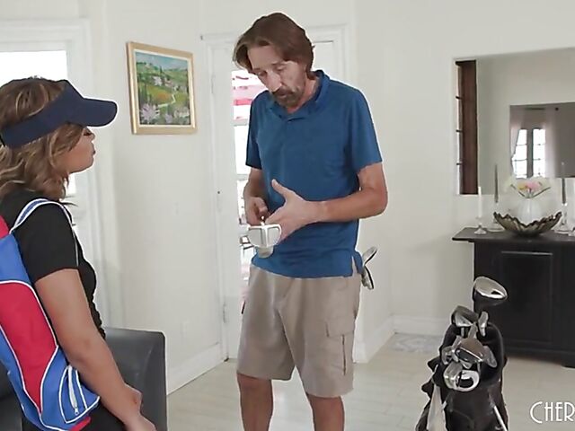 Destiny Cruz & Steve Holmes - Old and young golf hole fuck