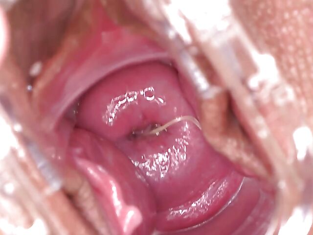 Trisha uses a speculum to let you look inside pussy and vibrates her clit