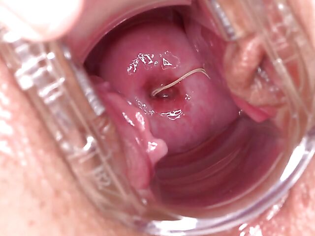 Trisha uses a speculum to let you look inside pussy and vibrates her clit